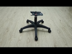 スタンダード オフィス チェア ホワイトの回転ベース - カスターが含まれます 調整可能なナイロン5つ星足