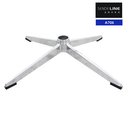 よい価格 4つ星のベース オフィスチェア ベース交換 磨き色 高 122MM アルミ合金 オンライン